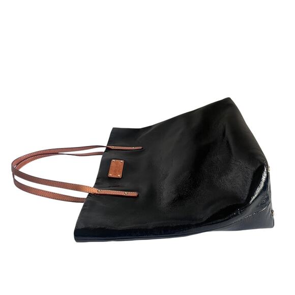 Kate Spade Tote Bag Womens Large Patent Leather Polka Dot Interior Shoulder - Picture 4 of 12